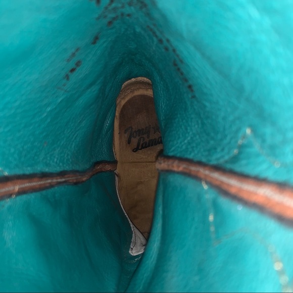 Tony Lama Saddle Cassidy Leather Cowgirl Boots - Picture 8 of 9